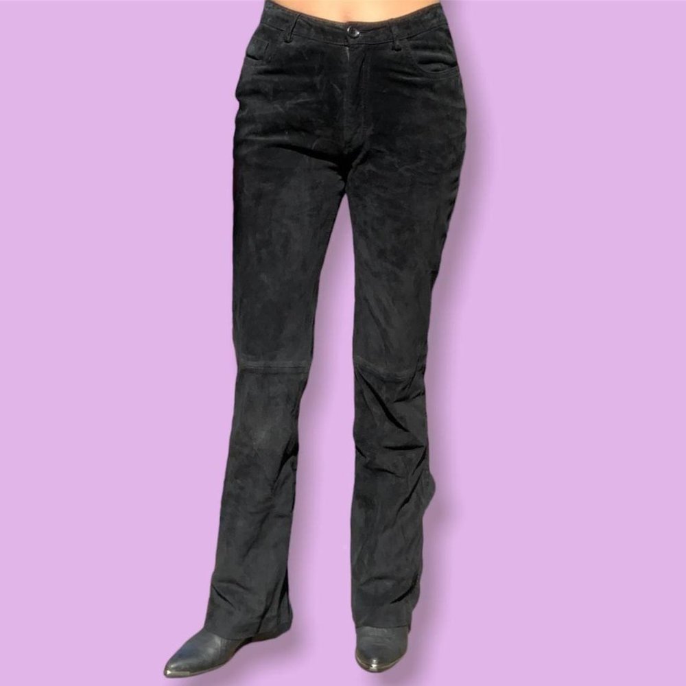 EDGY GOTHIC SUEDE‎ PANTS
